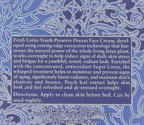 Fresh Lotus Anti-Aging Dream Night Moisturizer Women 1.6 oz