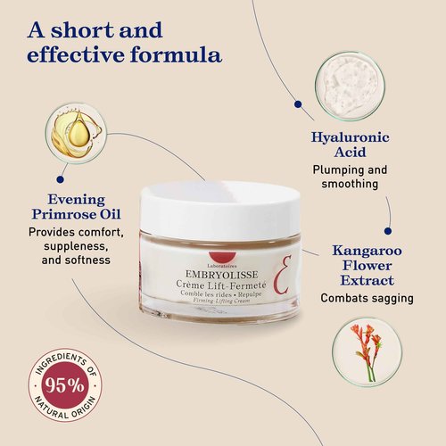 Embryolisse Firming-Lifting Face Moisturizer. Advanced Anti-Aging Lifting Cream With Hyaluronic Acid for Dry Mature Skin. Facial Firming Cream With Hyaluronic Acid - 1.69 Fl Oz