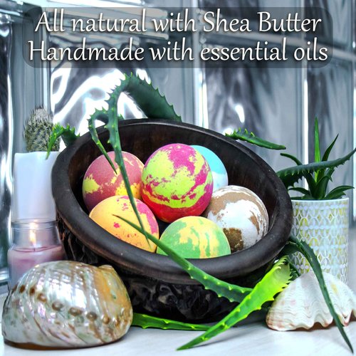 Bath Bombs for Men, Gift Set of 18 Scented Organic Handmade Bath Bombs of 2.5 oz with Natural Essential Oils. Perfect for Boyfriend, Husband, Father or Friend, by ZenseMe