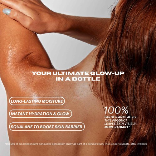 OUI the People FEATHERWEIGHT Hydrating Body Gloss, Unscented, Skin Barrier Boosting Body Glow Oil for Deep Hydration, Softens, Firms, and Enhances Skin Health, Shimmer Body Oil, 3.3 oz