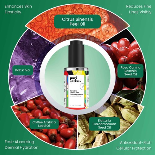 Bio-Retinol & Black Coffee Contouring Essence – Anti Wrinkle Retinol, Skin Care Must Haves for Nourishment and Lifting, Sun Damaged Skin Repair Face