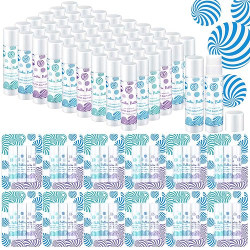 Leelosp 36 Pcs Christmas Lip Balm Candy Shapes Lipstick Set Lip Care Sugar Moisturizing Balms Natural Organic for Christmas Gifts Stocking Stuffers for Coworker Employee Winter Holiday Party Favors