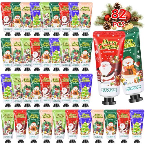 82 Pcs Christmas Hand Cream Gift Set, Bulk Christmas Gifts, Hand Lotion Travel Size,Mini Lotion bulk,Holiday Gifts For Women Coworker, Moisturizing Lotions for Christmas Stocking Stuffers Appreciation