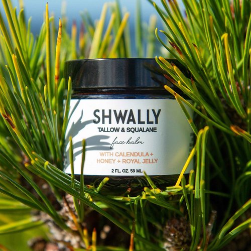 Shwally Tallow, Honey & Royal Jelly Non-Comedogenic Face Moisturizer - 100% Grass Fed Tallow with Squalane & Calendula - Rich in Vitamin A, K, D & E (Organic Vanilla + Frankincense)