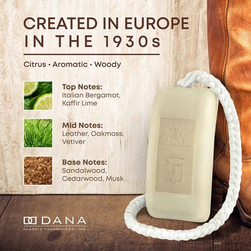 Dana English Leather Soap On A Rope for Men (6 Pack)