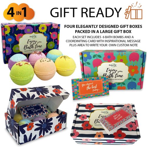 Shower Steamers for Women, 24pc Shower Bombs Aromatherapy Gift Set w/Organic Essential Oils, Shower Melts, Bath Bombs for Women Gift Set - 24 Natural and Organic Bath Bombs with Essential Oils