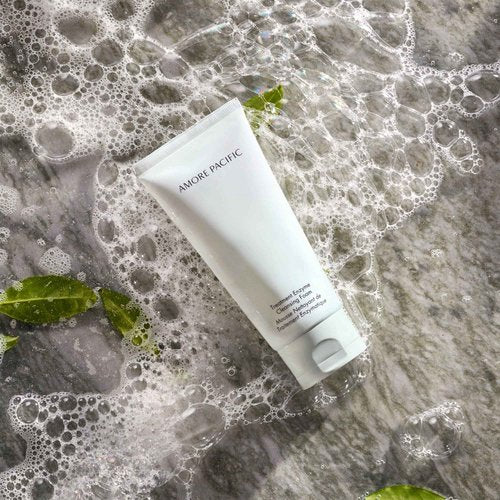 AMOREPACIFIC Treatment Enzyme Cleansing Foam | Soothing Korean Face Cleanser with Hyaluronic Acid and Green Tea Enzymes, 4.2 fl. oz.