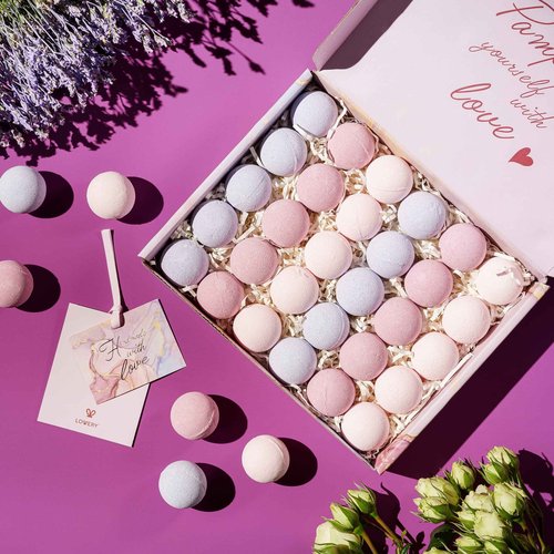 Birthday Gifts Ideas for Mom, Bath Bombs Gifts for Women, Mom, Men, 30pc Marbleized Bubble Fizzies, Multi Scents, Handmade Bath Bombs Gift Set, Best Bubble & Spa Bath, Birthday, Aromatherapy Gifts