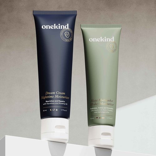 Onekind 24/7 Perfect Pair - Dream Cream Nighttime & Mega Multitasker Daytime Moisturizer for anti aging