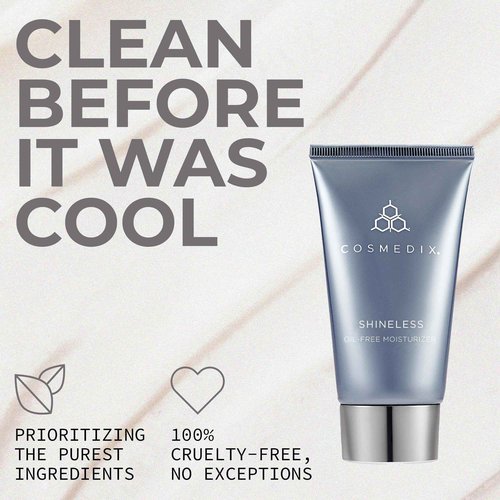 COSMEDIX Shineless Oil-Free Face Moisturizer for Women & Men - Hydrating Face Cream with Vitamin B3 for Oily & Blemish-Prone Skin - Daily Facial Skin Care for Firmer, Smoother & Radiant Glow