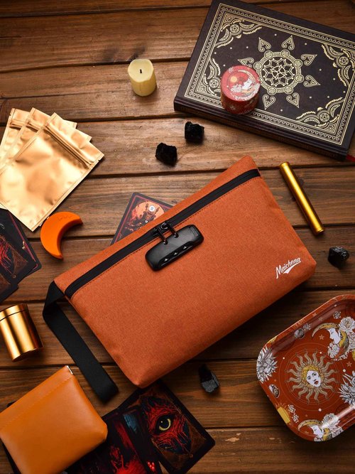 MAICHENG Storage Bag with Combination Lock Large Cosmetic Organizer Container Medicine Lock Case with Accessories