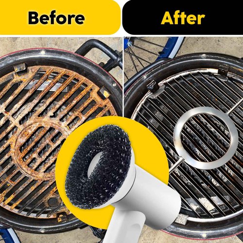 SYNOSHI 12 Replaceable Brush Heads (2 Round + 6 Sponge + 2 Steel + 2 Cone)
